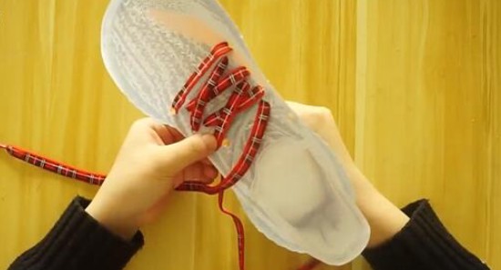 椰子鞋带的系法,椰子350鞋带原始系法教程图14