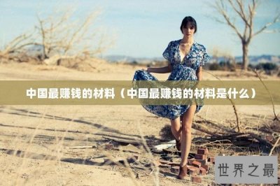 ​中国最赚钱的材料（中国最赚钱的材料是什么）