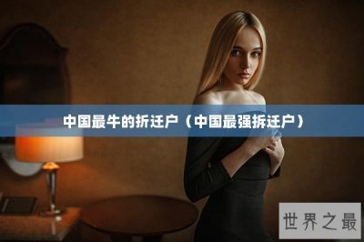 ​中国最牛的折迁户（中国最强拆迁户）