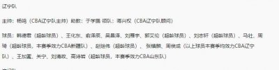 ​官宣全运会男篮辽宁队大名单！杨鸣挂帅，郭艾伦领衔，周琦助阵