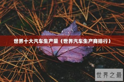 ​世界十大汽车生产量（世界汽车生产商排行）