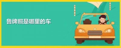 ​鲁牌照是哪里的车