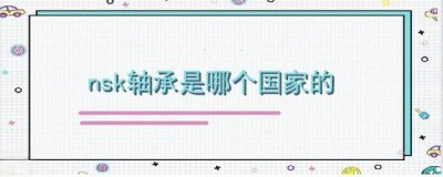 ​nsk轴承是哪个国家的
