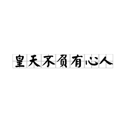 皇天不负有心人的负是什么意思