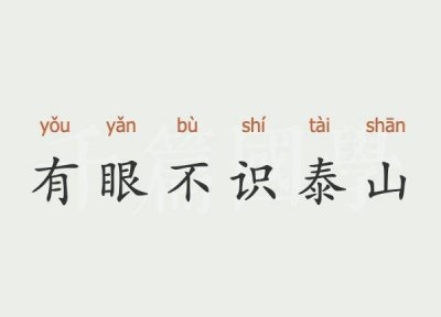 ​有眼不识泰山的意思，有眼不识泰山的意思是什么？