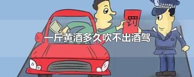 一斤黄酒多久吹不出酒驾