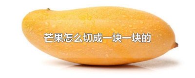 小芒果怎么切成一块一块的 怎么把小芒果切成一块块的