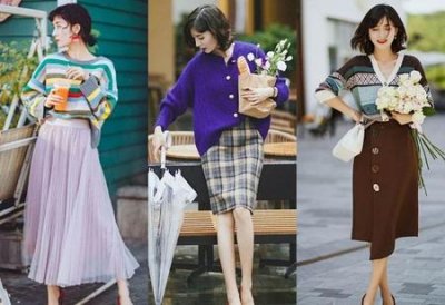 ​春天女生衣服搭配(蕾丝a字裙)