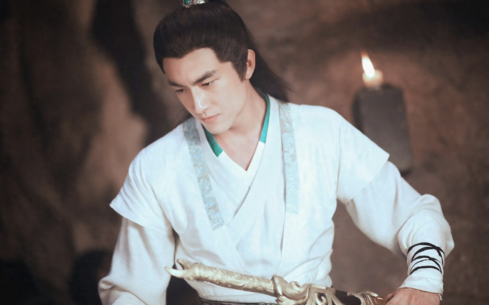 林更新《楚乔传》白衣帅气公子剧照