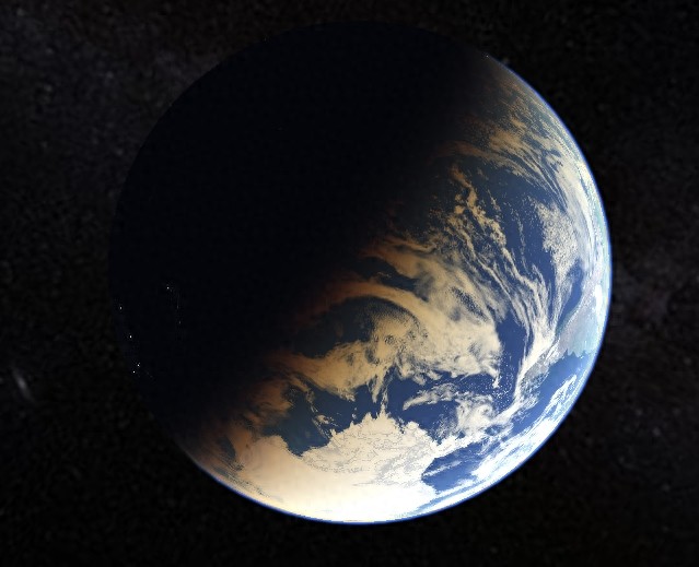 北京时间21：00的世界卫星图