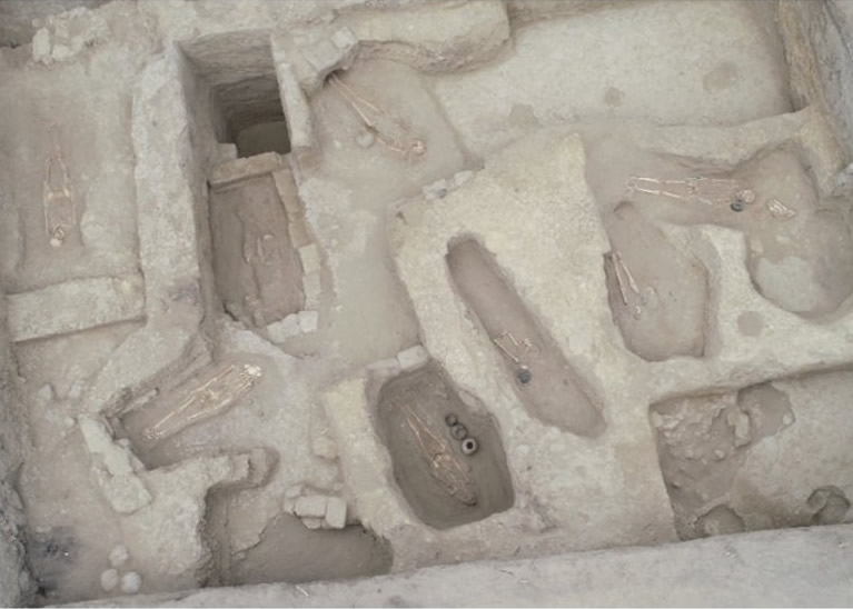 秘鲁近海城市兰巴耶克一个遗址发现29副骸骨 其中4副与瓦里文明有关